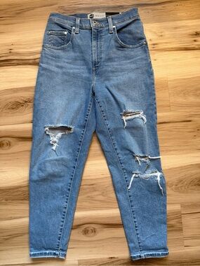 Levi's SilverTab High Rise Mom Jeans Distressed
Light Wash 27×27